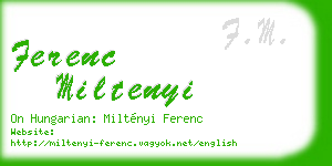ferenc miltenyi business card